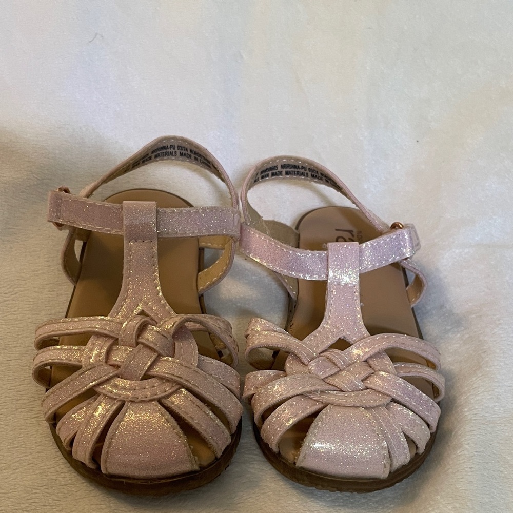 ❤️Nordstrom Light Pink Glitter Kids Sandals
